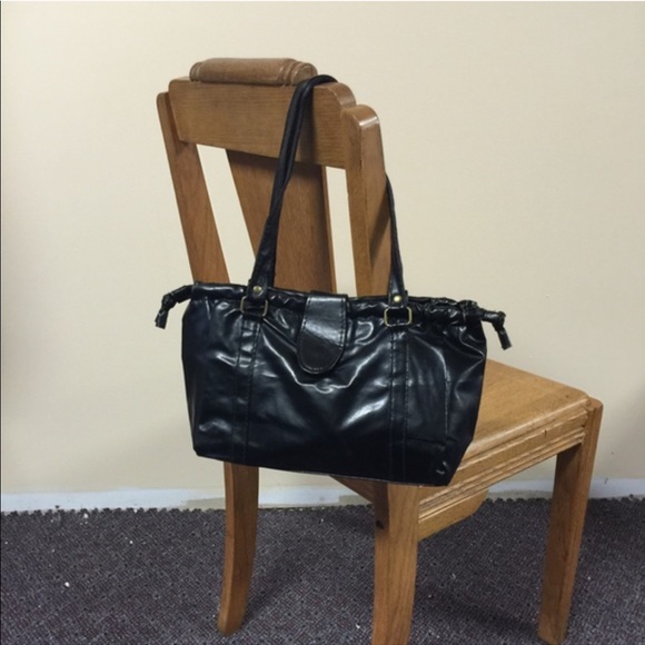 New Black Faux Leather Purse Vegan Leather Bag - Picture 1 of 1